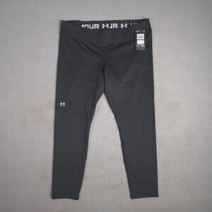 New Under Armour ColdGear Authentics Compression Leggings Womens 2XL Black 13687